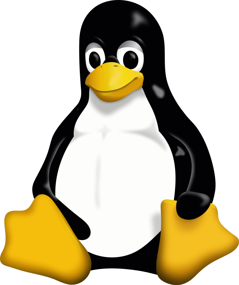 Ein animierter Pinguin mit gelbem Schnabel und Füßen, schwarzem Kopf und Körper sowie weißem Bauch.